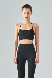 Ribbed T-Back Sports Bra by bornfocus