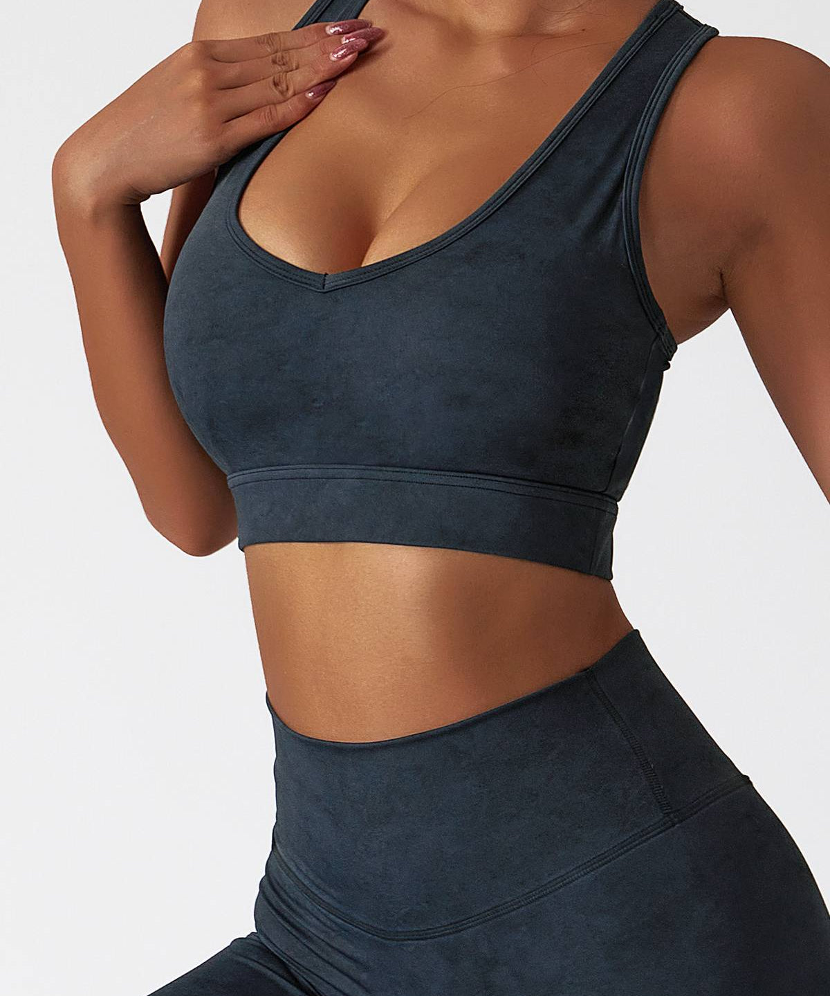 Tie Dye Racerback Seamless Sports Bra by bornfocus