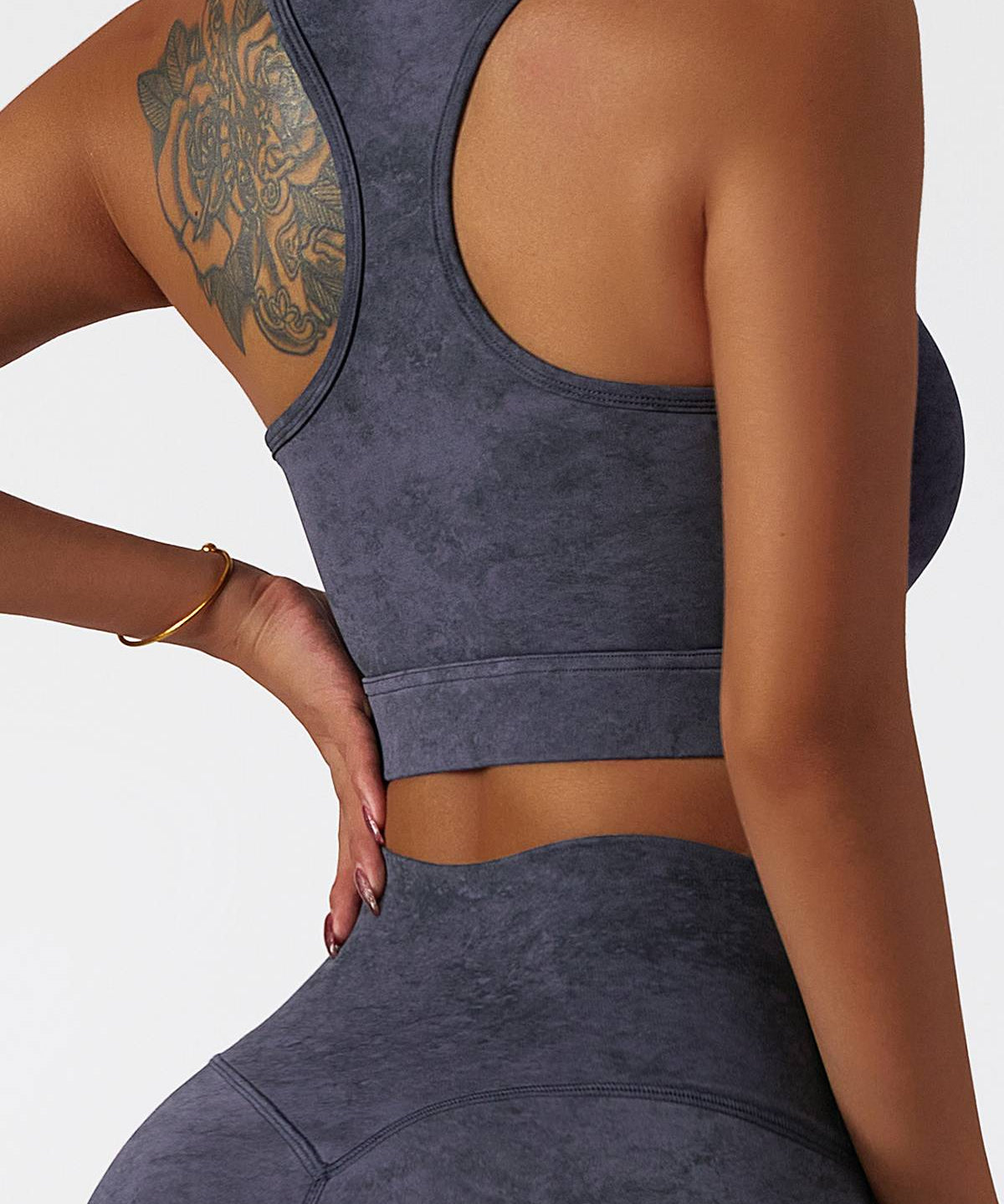 Tie Dye Racerback Seamless Sports Bra by bornfocus