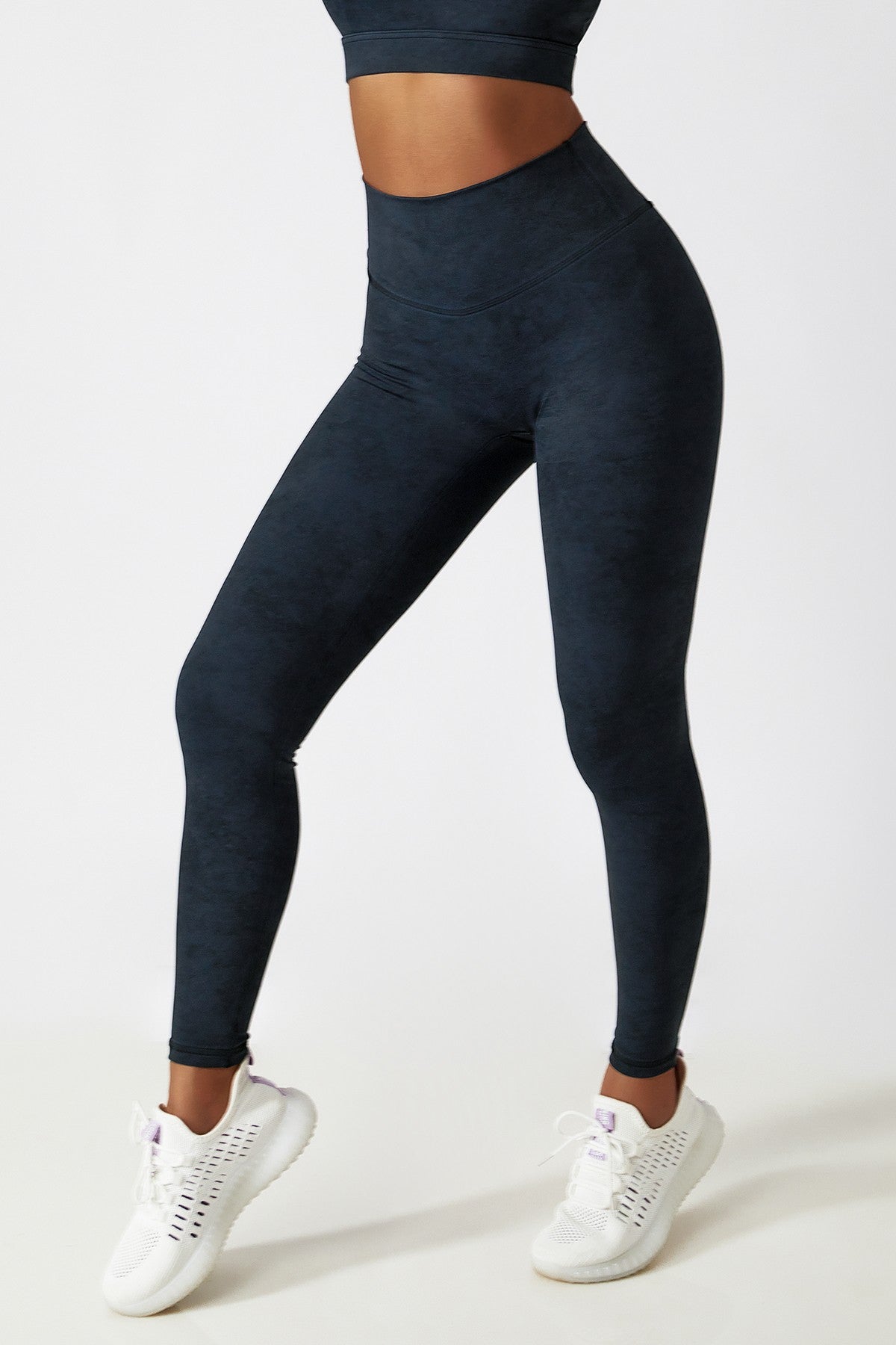 Tie Dye High-Waist Ankle Leggings by bornfocus