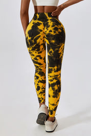 Tie Dye Seamless High-Rise Scrunch Leggings by bornfocus