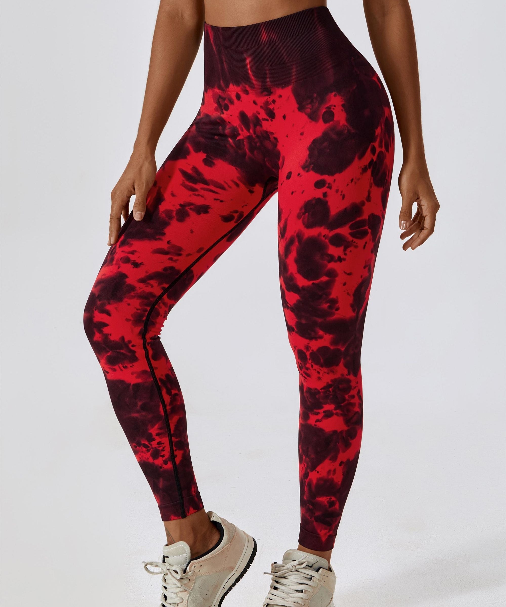 Tie Dye Seamless High-Rise Scrunch Leggings by bornfocus