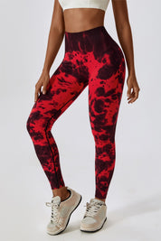 Tie Dye Seamless High-Rise Scrunch Leggings by bornfocus