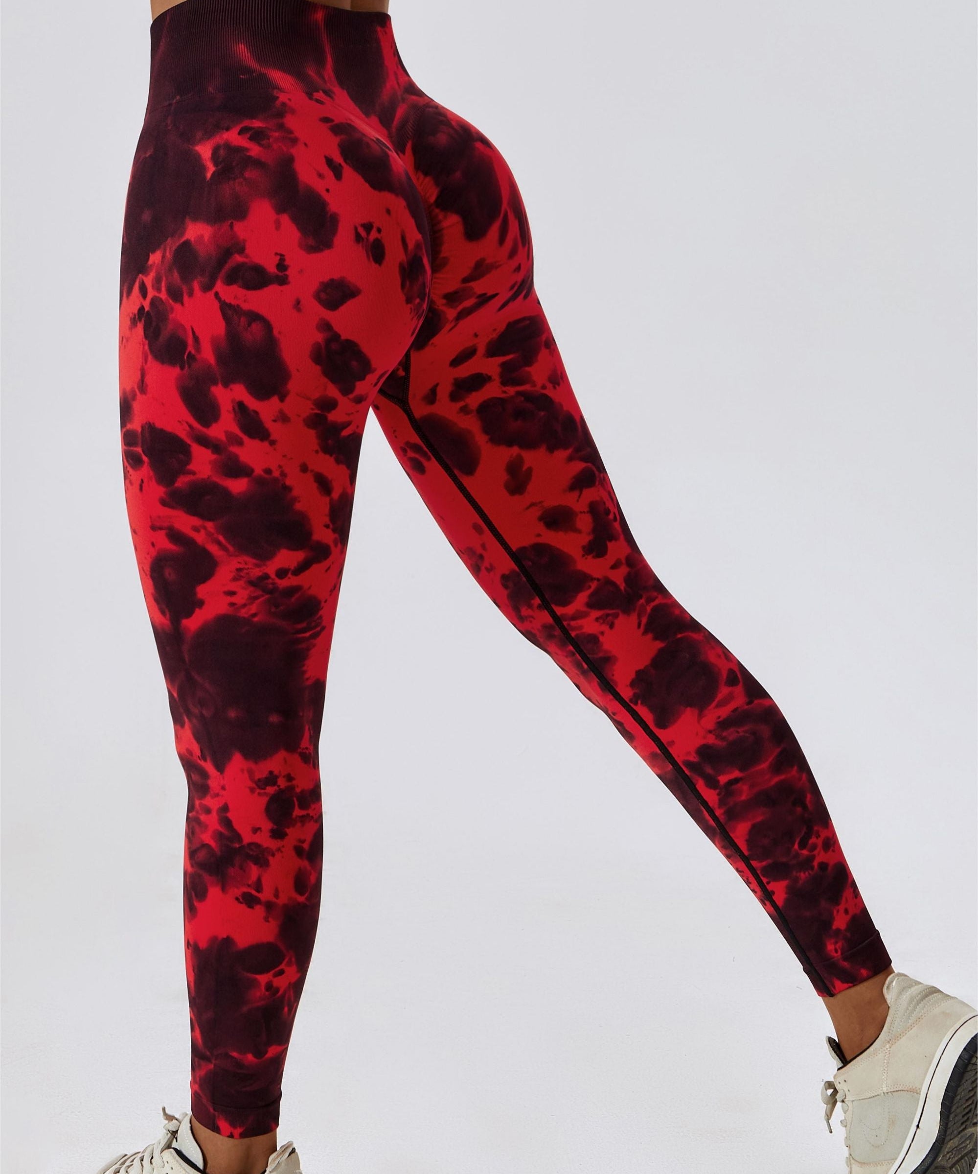 Tie Dye Seamless High-Rise Scrunch Leggings by bornfocus