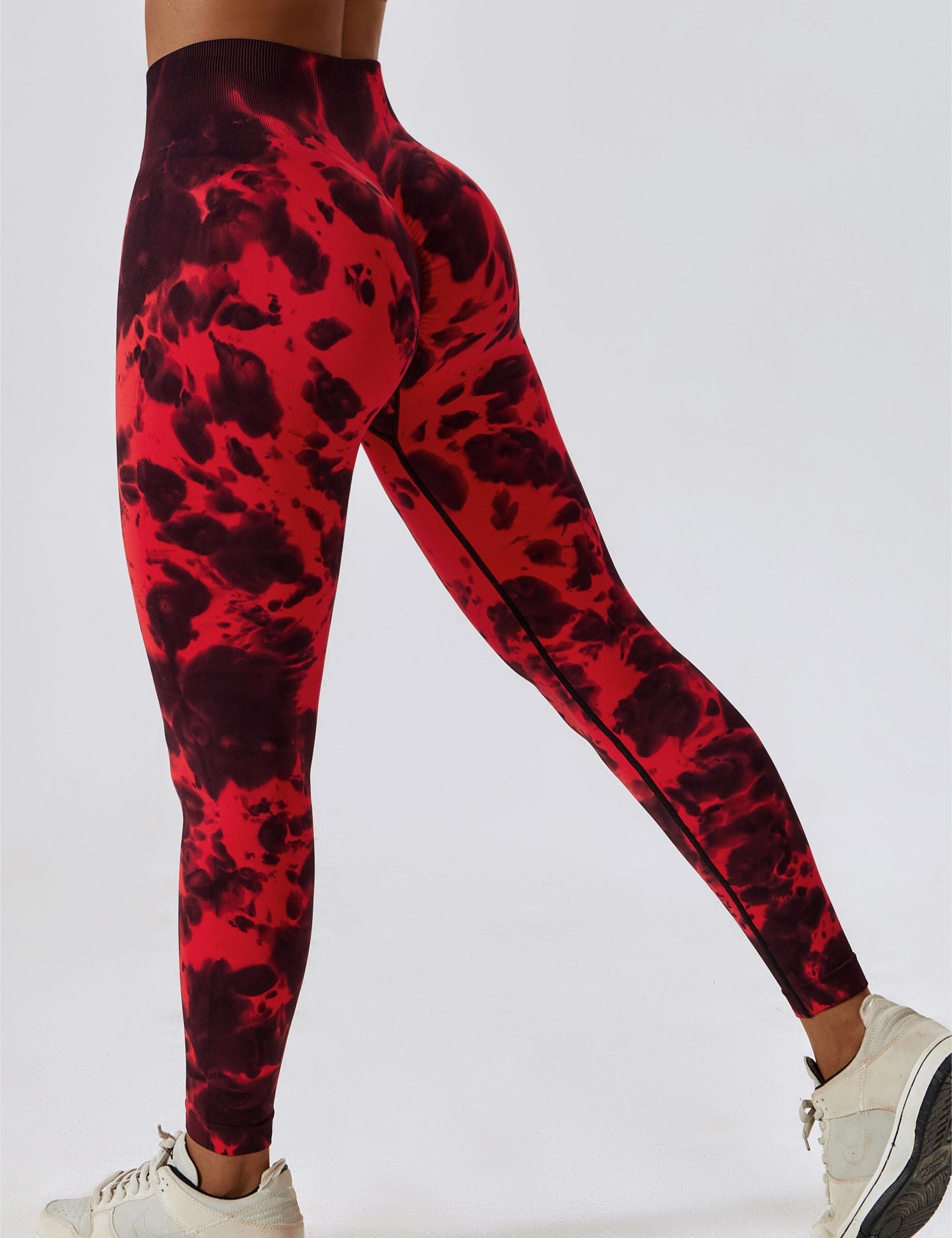 Tie Dye Seamless High-Rise Scrunch Leggings by bornfocus