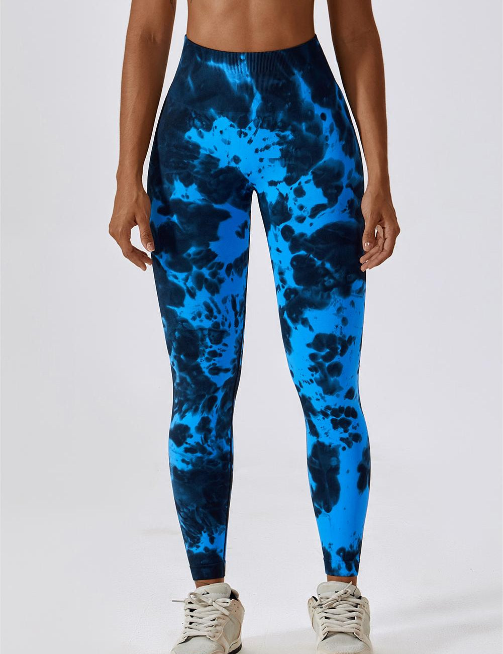 Tie Dye Seamless High-Rise Scrunch Leggings by bornfocus