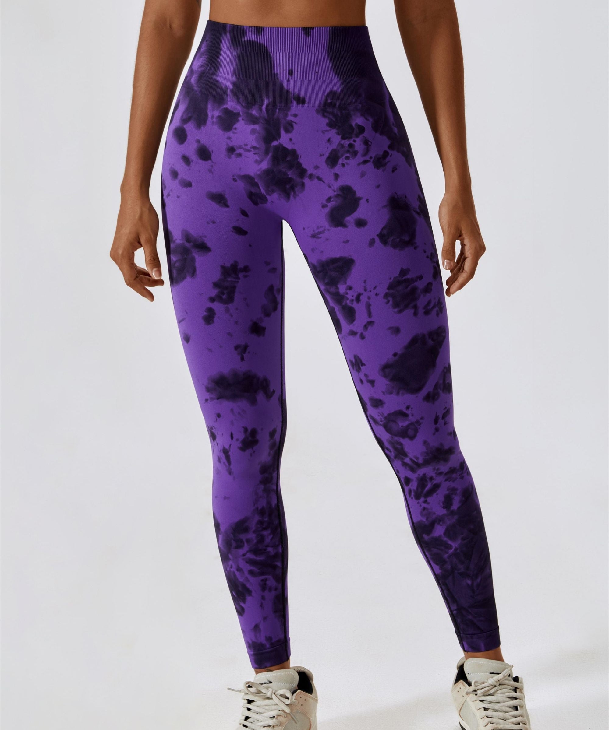 Tie Dye Seamless High-Rise Scrunch Leggings by bornfocus