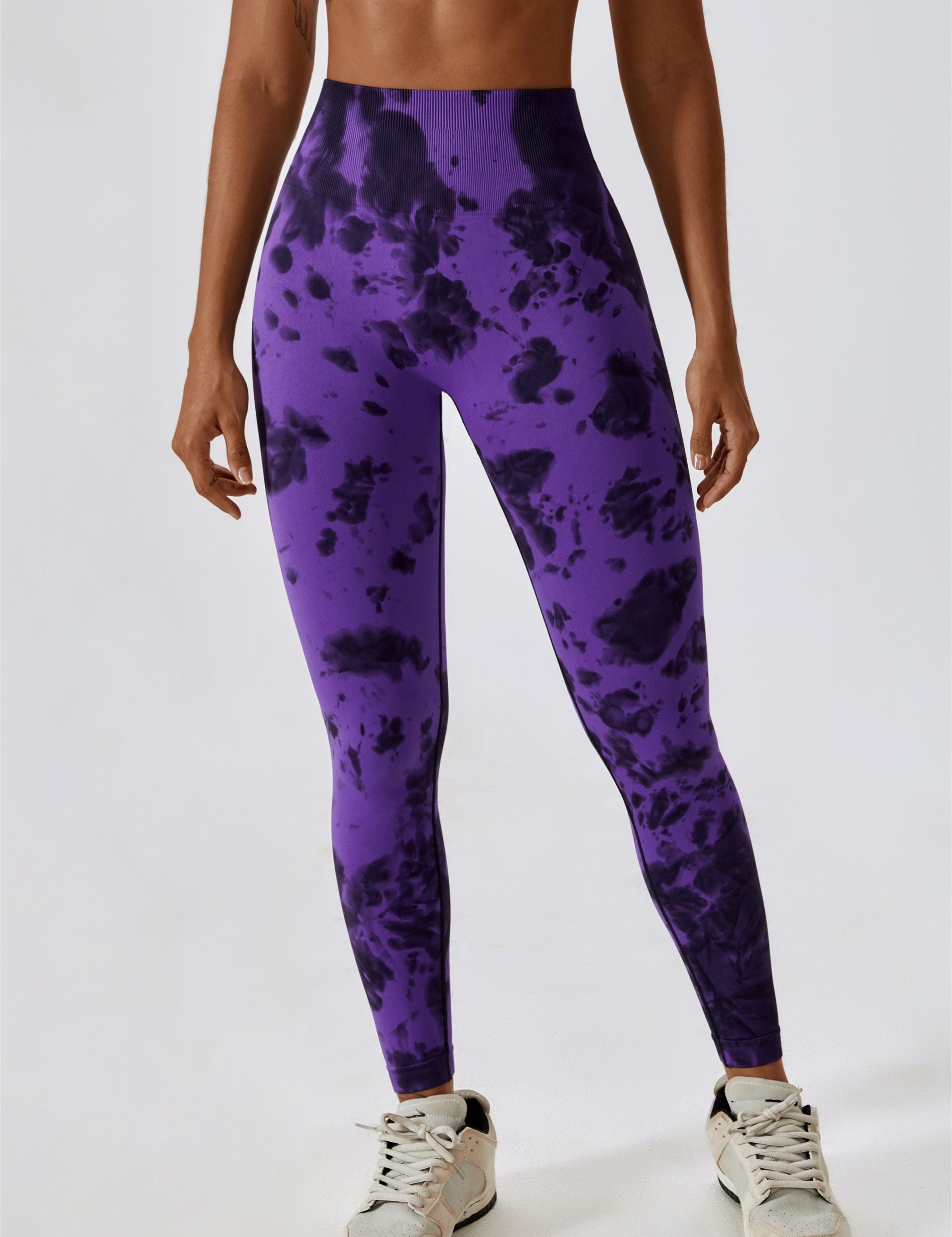 Tie Dye Seamless High-Rise Scrunch Leggings by bornfocus