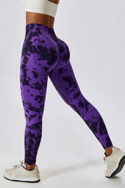 Tie Dye Seamless High-Rise Scrunch Leggings by bornfocus