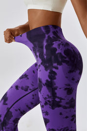 Tie Dye Seamless High-Rise Scrunch Leggings by bornfocus