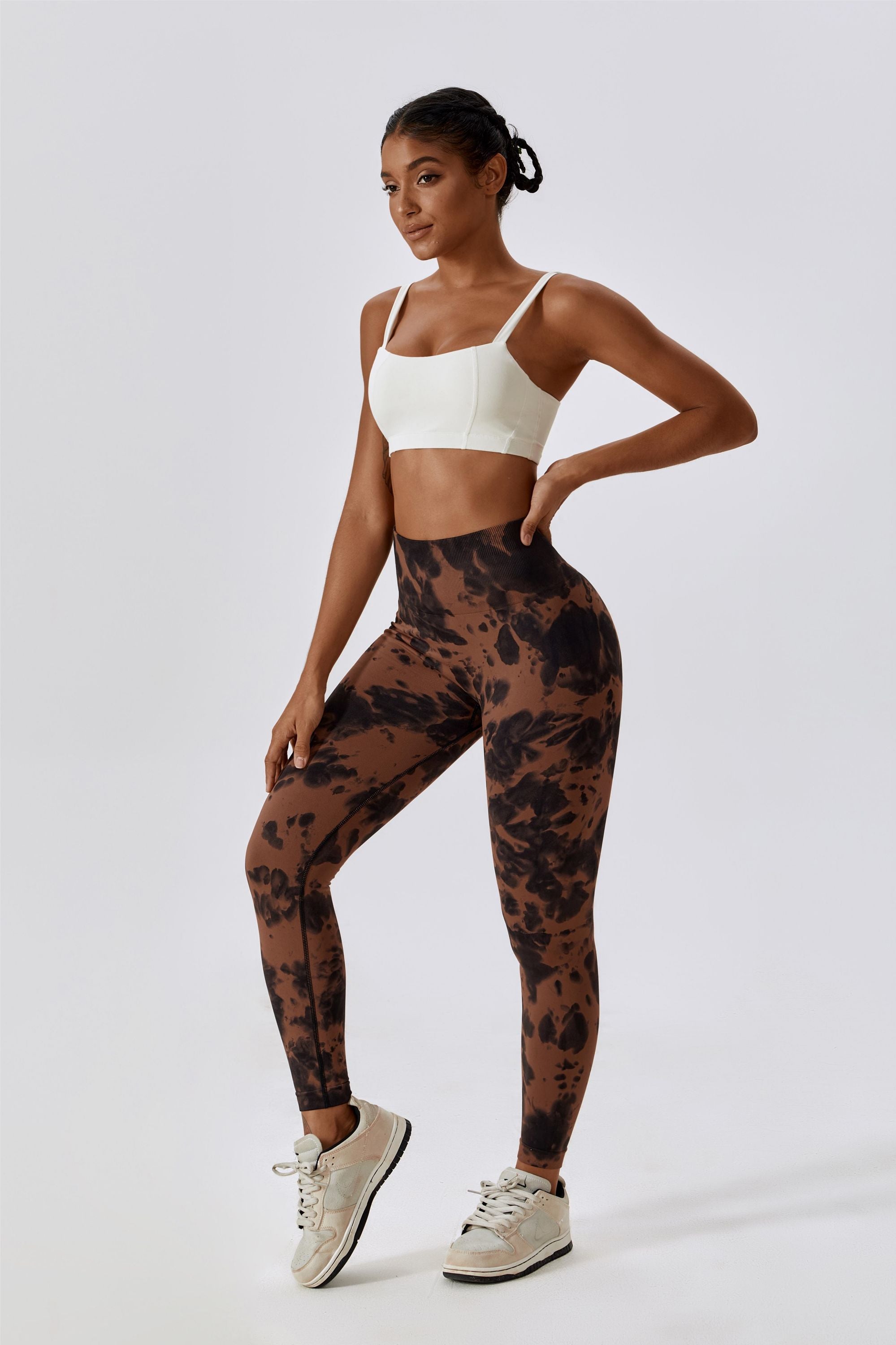 Tie Dye Seamless High-Rise Scrunch Leggings by bornfocus