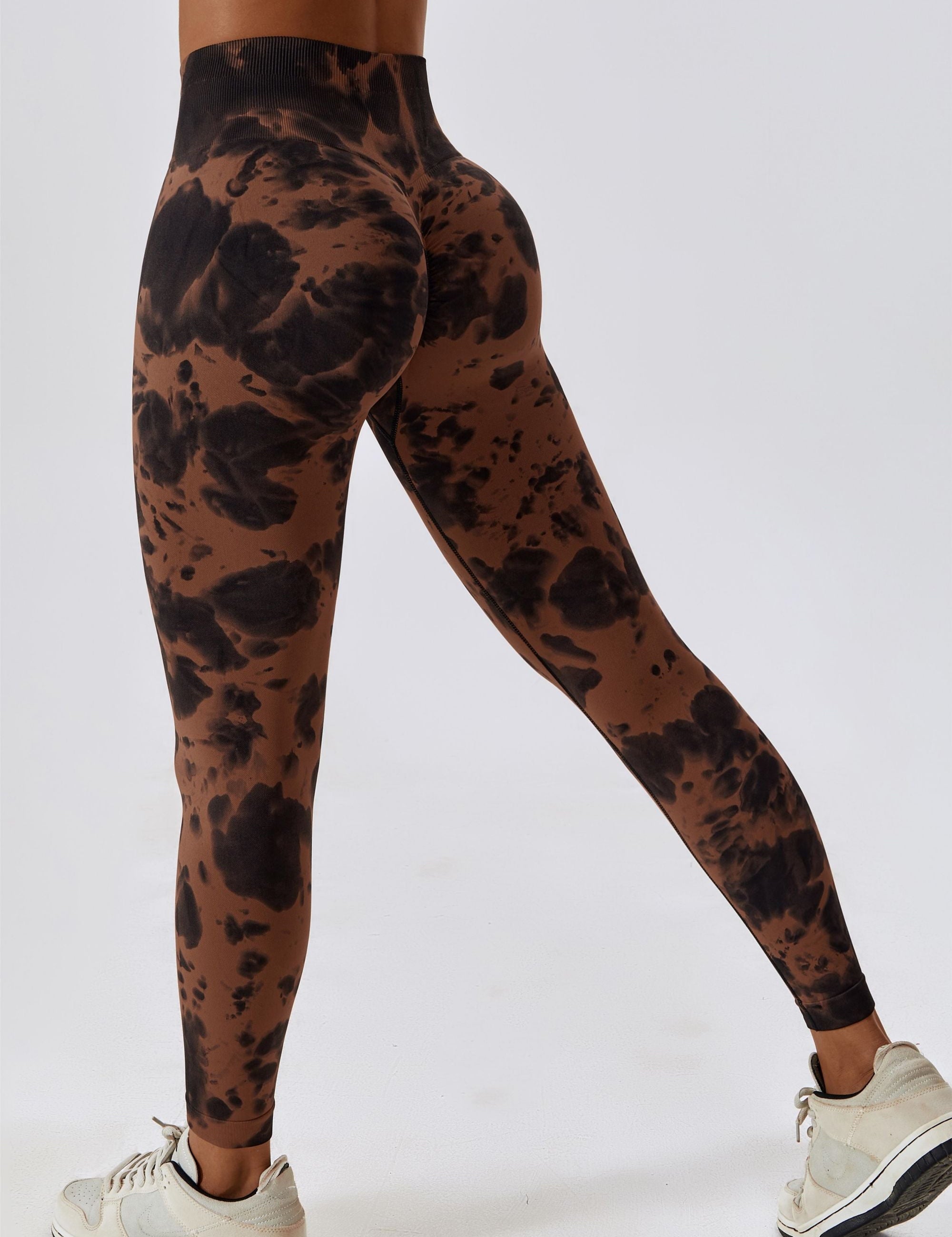 Tie Dye Seamless High-Rise Scrunch Leggings by bornfocus