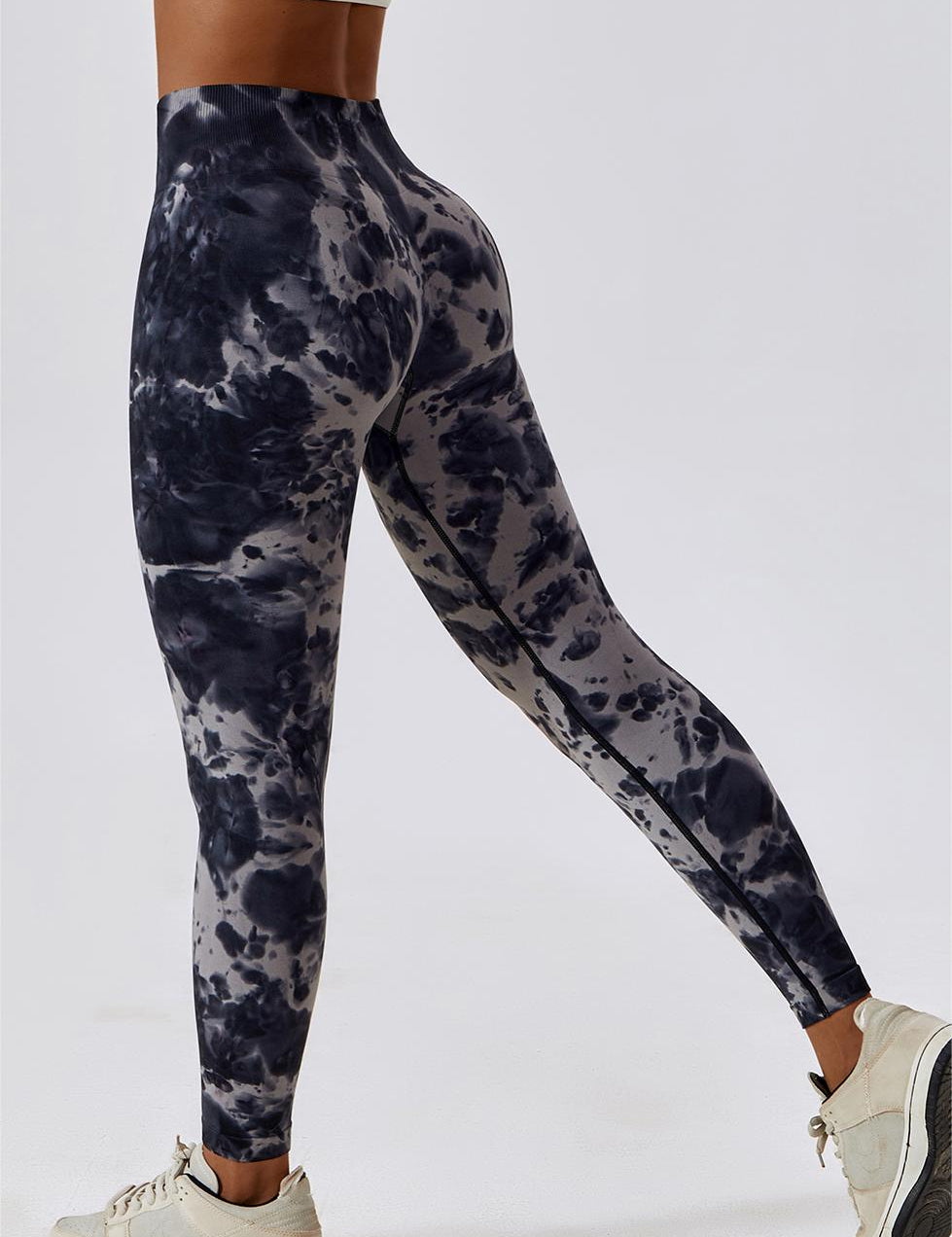 Tie Dye Seamless High-Rise Scrunch Leggings by bornfocus