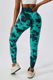 Tie Dye Seamless High-Rise Scrunch Leggings by bornfocus