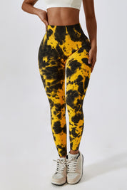 Tie Dye Seamless High-Rise Scrunch Leggings by bornfocus