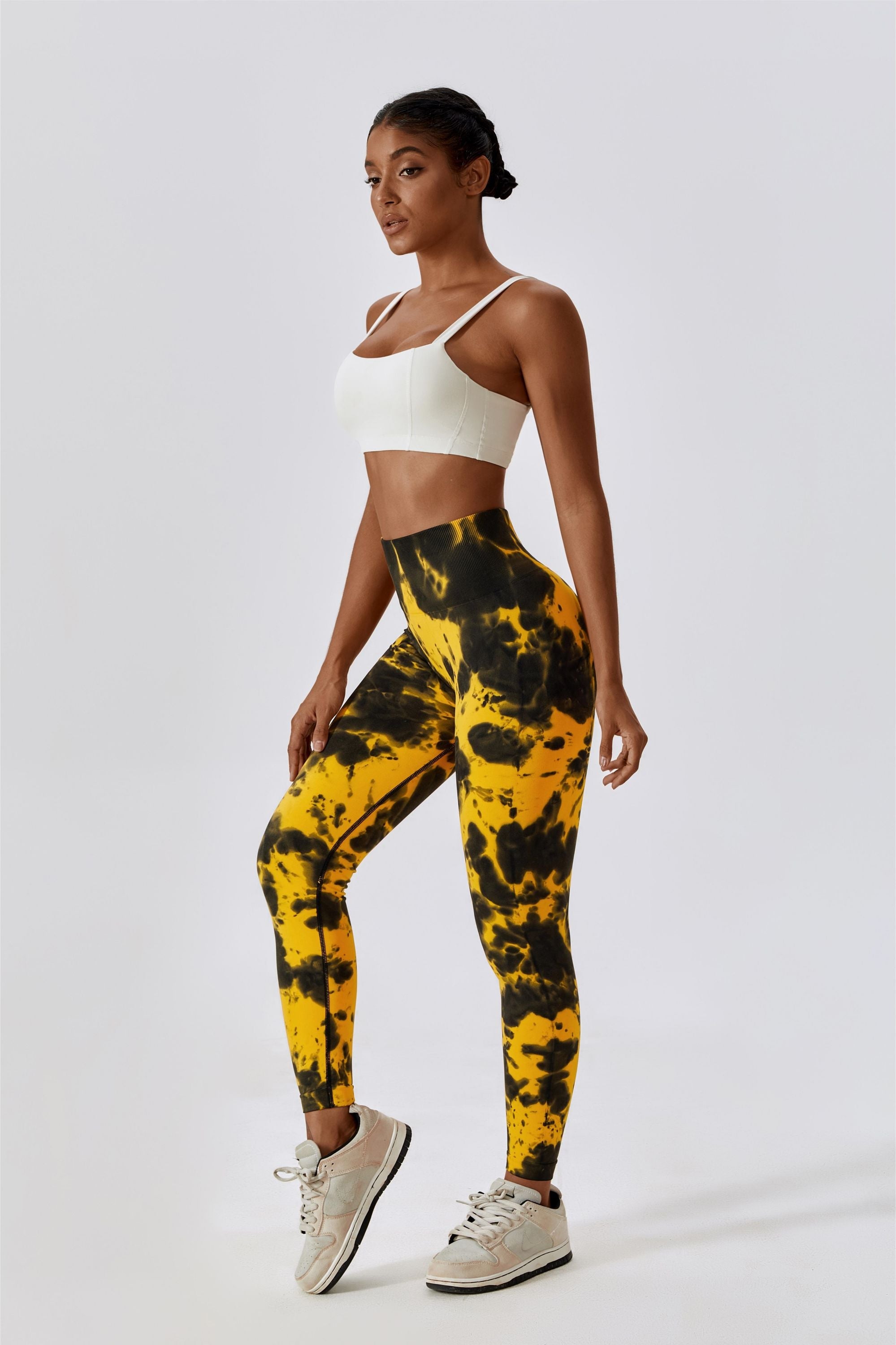 Tie Dye Seamless High-Rise Scrunch Leggings by bornfocus