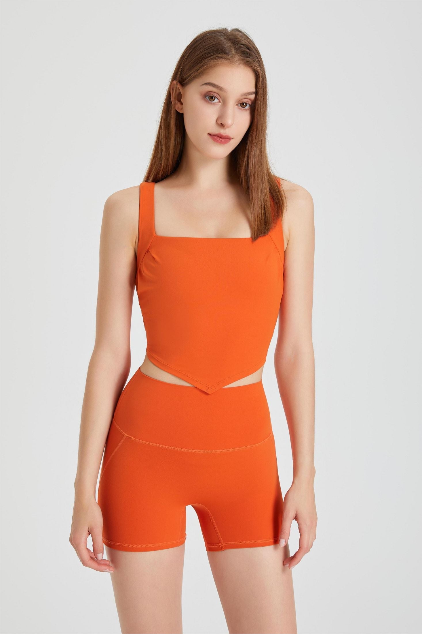 Triangle Hem Racerback Sports Bra by bornfocus