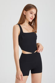 Triangle Hem Racerback Sports Bra by bornfocus
