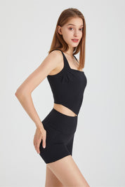 Triangle Hem Racerback Sports Bra by bornfocus