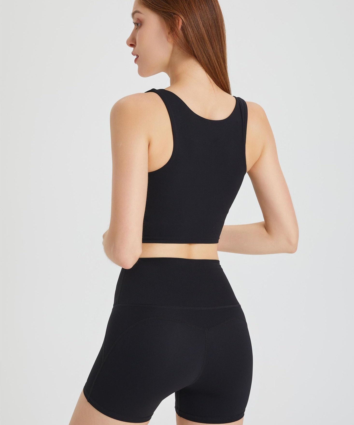 Triangle Hem Racerback Sports Bra by bornfocus