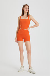 Triangle Hem Racerback Sports Bra by bornfocus
