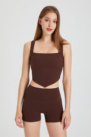 Triangle Hem Racerback Sports Bra by bornfocus