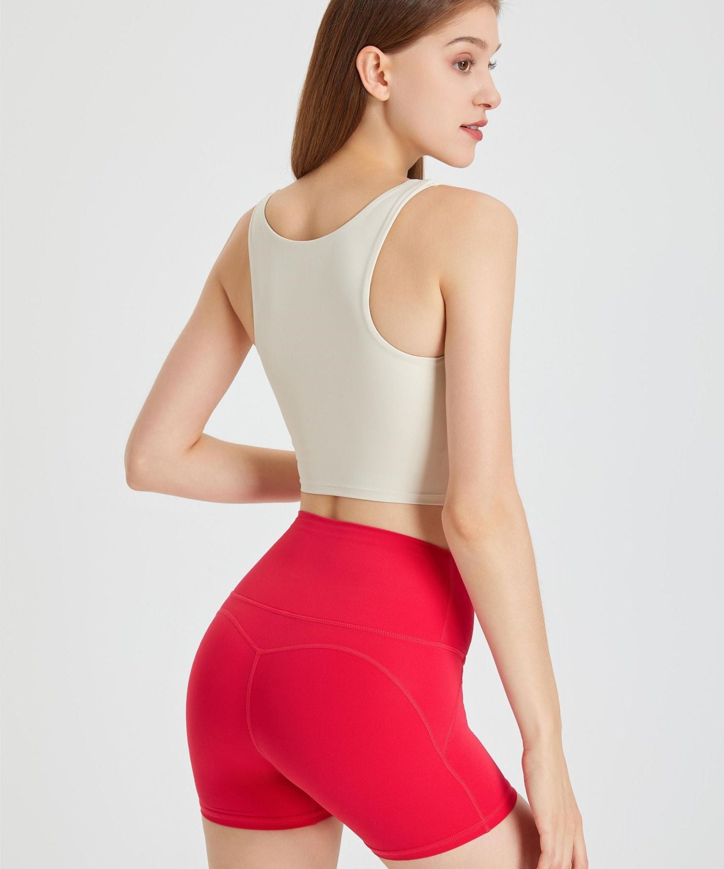 Triangle Hem Racerback Sports Bra by bornfocus