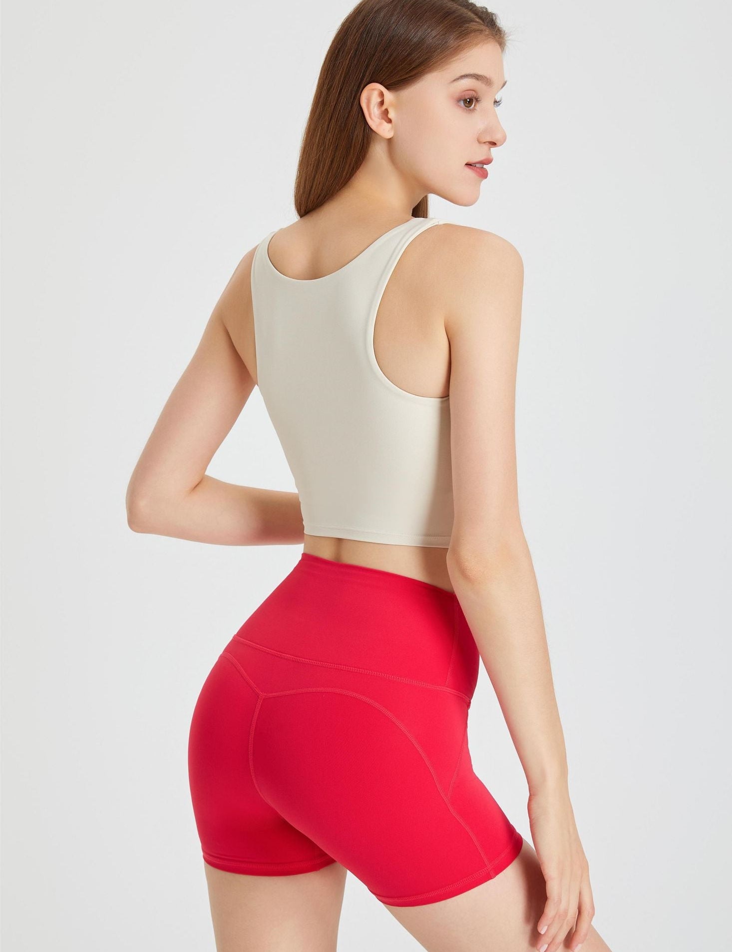 Triangle Hem Racerback Sports Bra by bornfocus