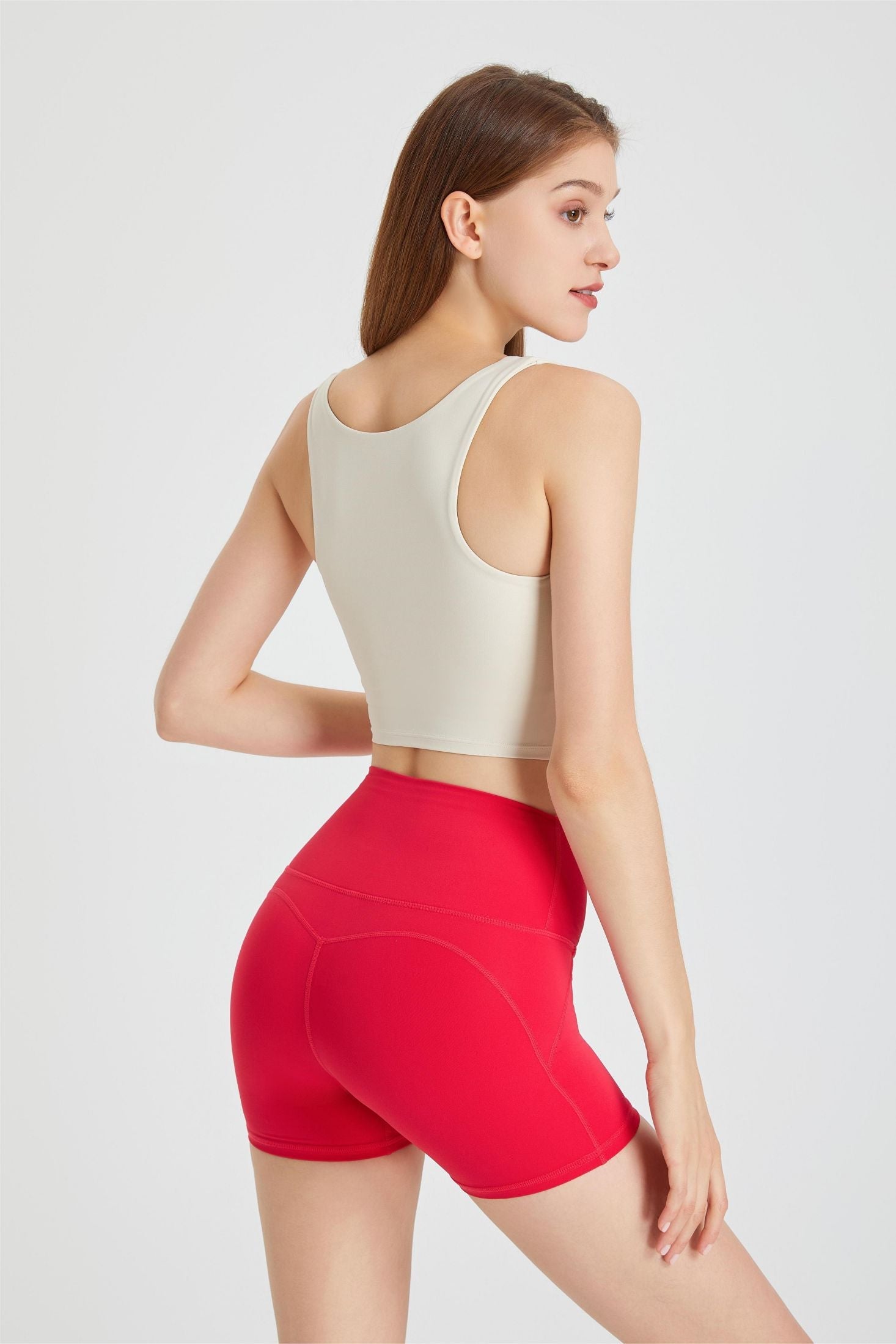 Triangle Hem Racerback Sports Bra by bornfocus