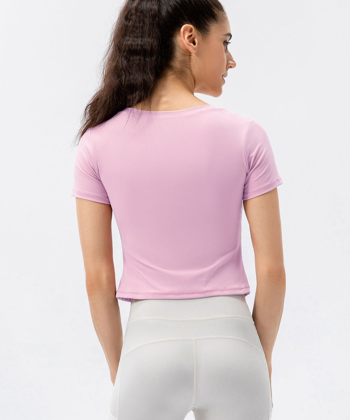 Twist Front Crop Top with Built in Bra by bornfocus