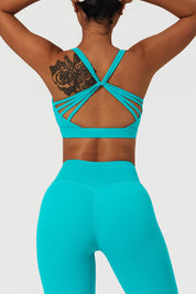 Twisted Multi Strap Sports Bra by bornfocus