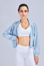 Full-Zip Cropped Track Jacket by bornfocus