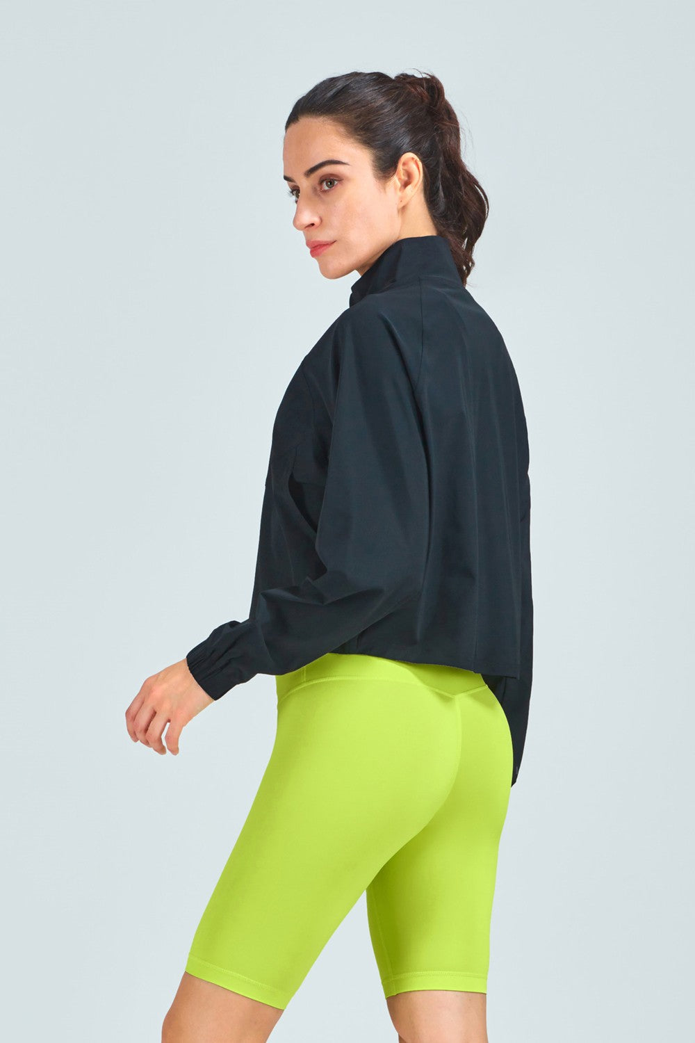 Full-Zip Cropped Track Jacket by bornfocus