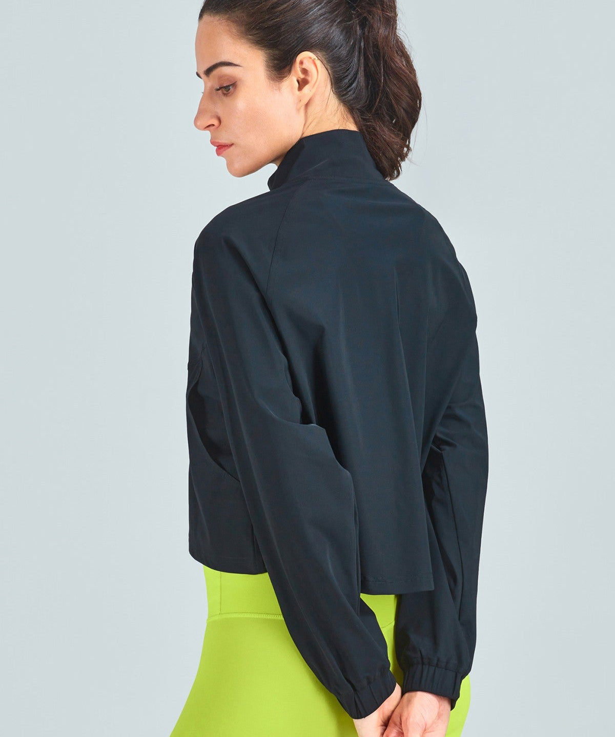 Full-Zip Cropped Track Jacket by bornfocus