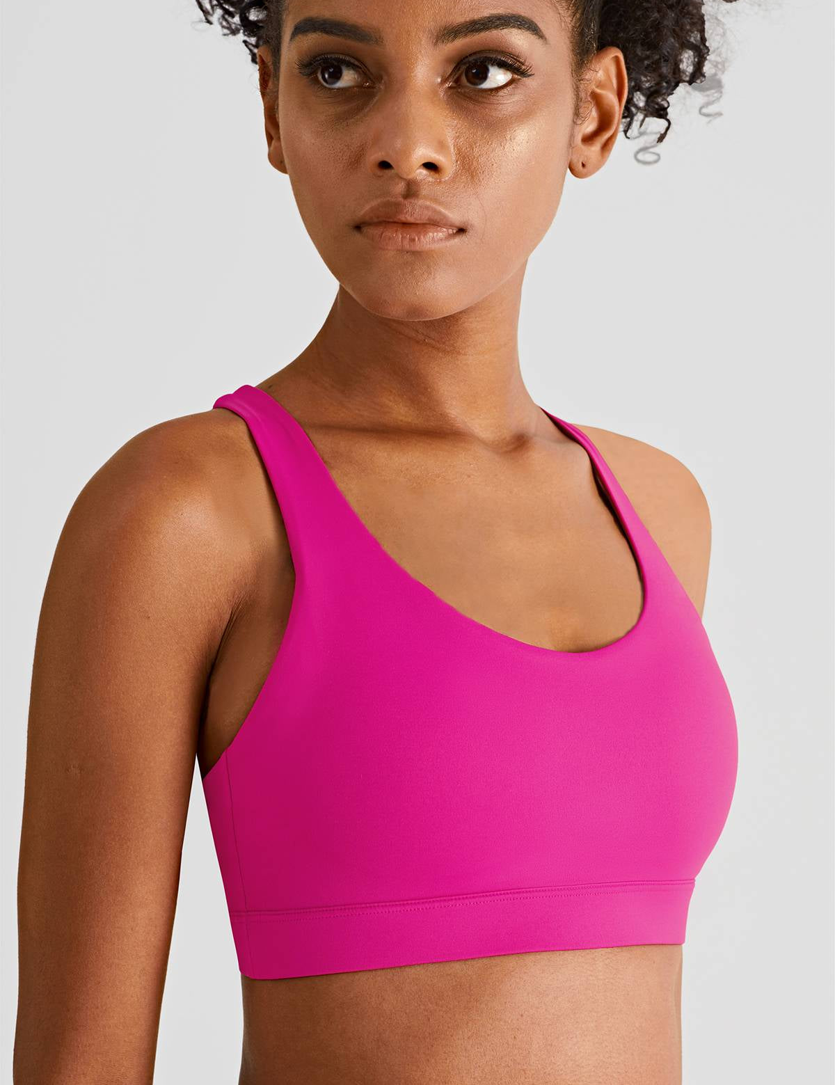 V-Back Scoop Neckline Sports Bra by bornfocus