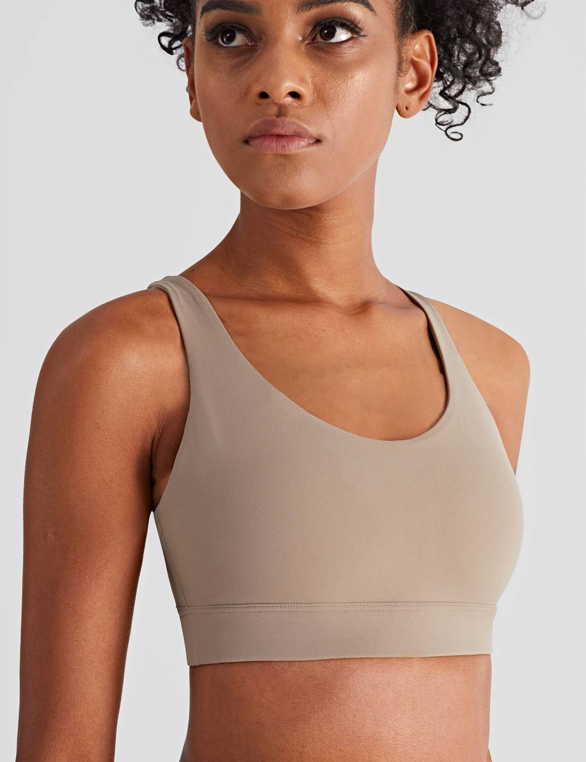 V-Back Scoop Neckline Sports Bra by bornfocus