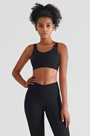 V-Back Scoop Neckline Sports Bra by bornfocus