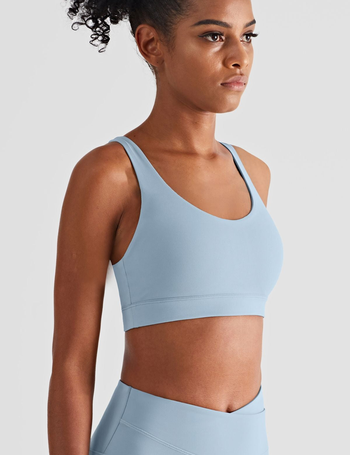 V-Back Scoop Neckline Sports Bra by bornfocus