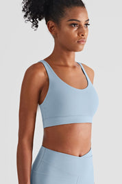 V-Back Scoop Neckline Sports Bra by bornfocus