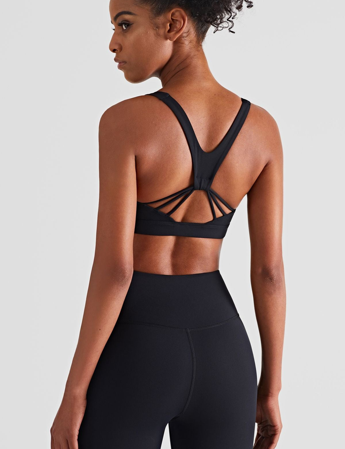 V-Back Scoop Neckline Sports Bra by bornfocus