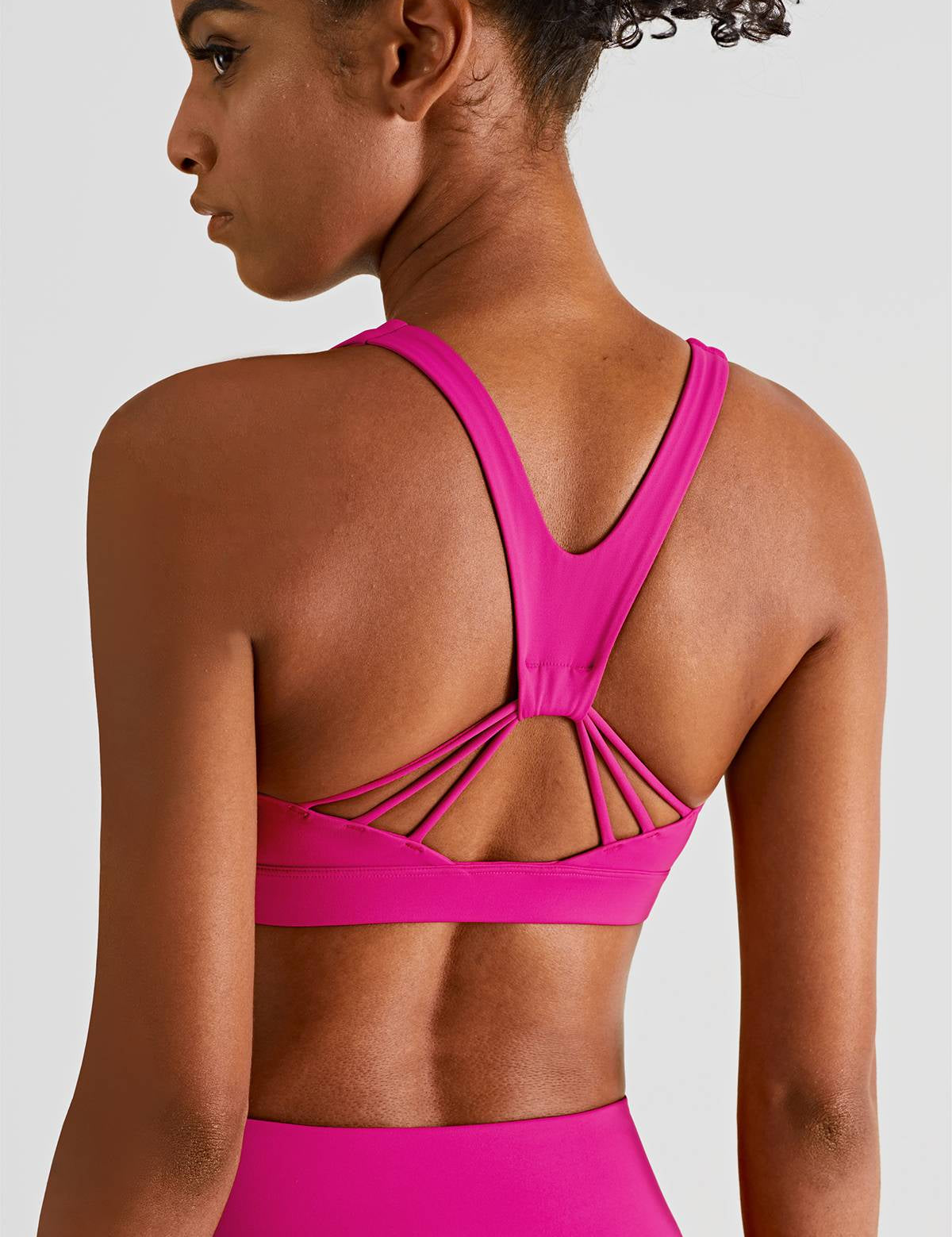 V-Back Scoop Neckline Sports Bra by bornfocus