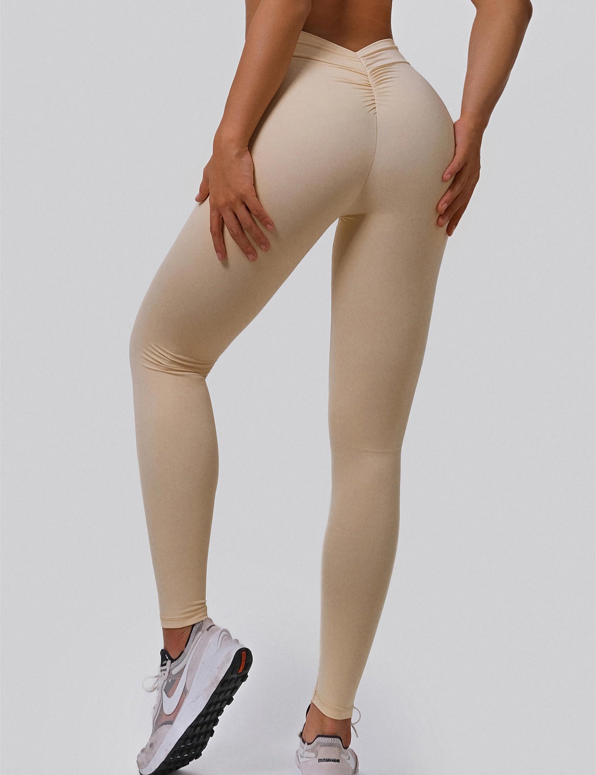 V-Back Scrunch Leggings by bornfocus