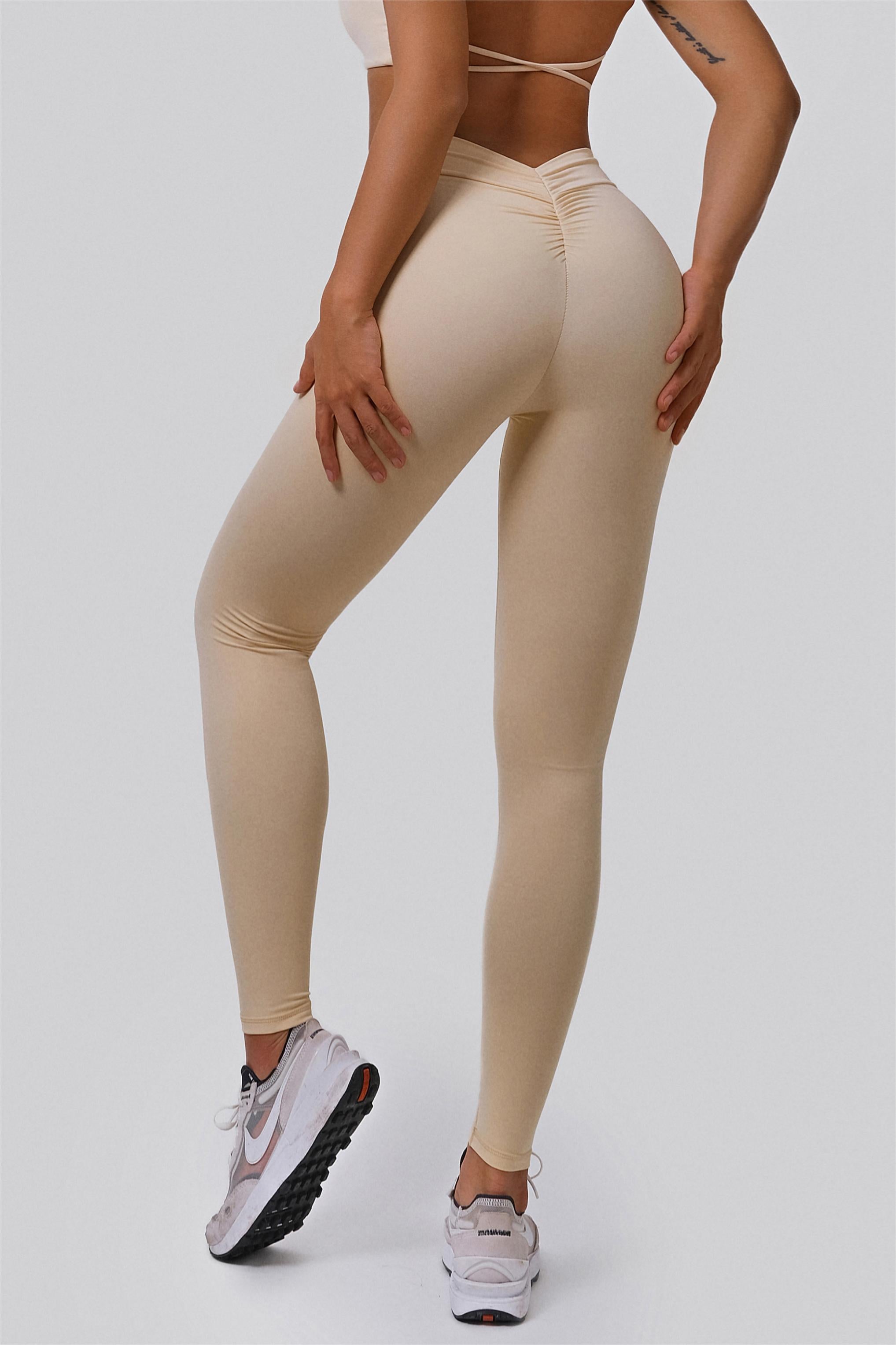 V-Back Scrunch Leggings by bornfocus