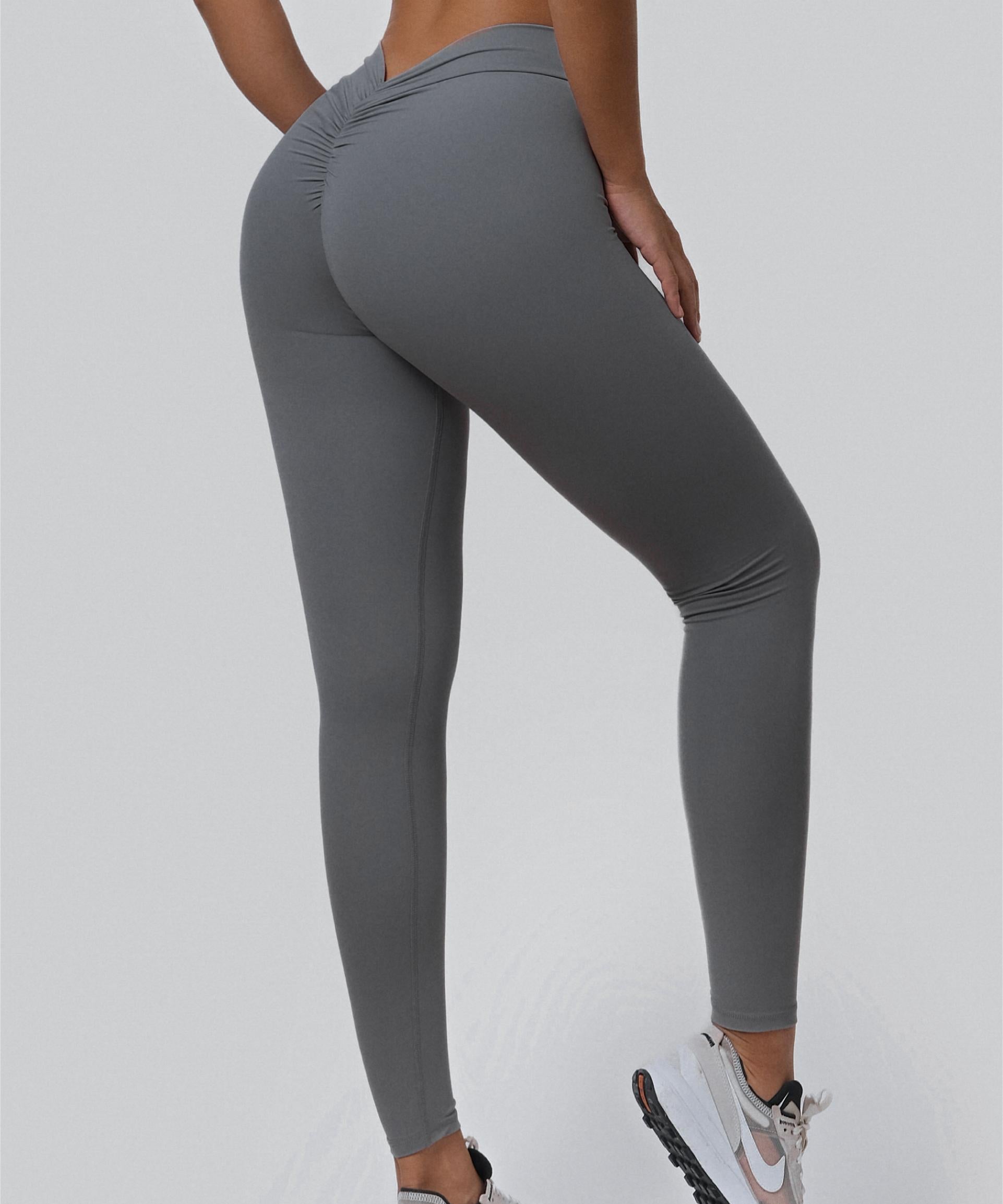 V-Back Scrunch Leggings by bornfocus