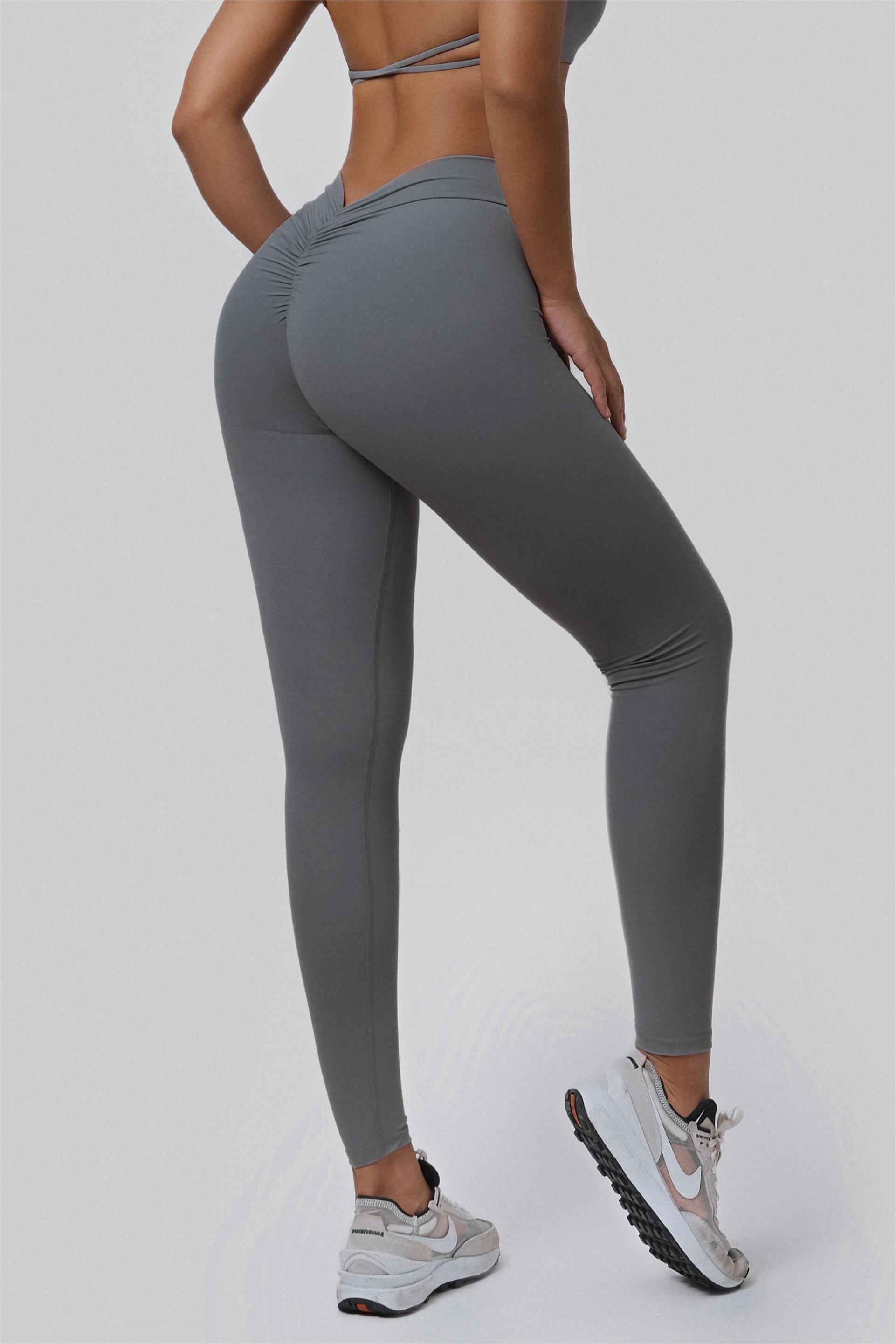 V-Back Scrunch Leggings by bornfocus