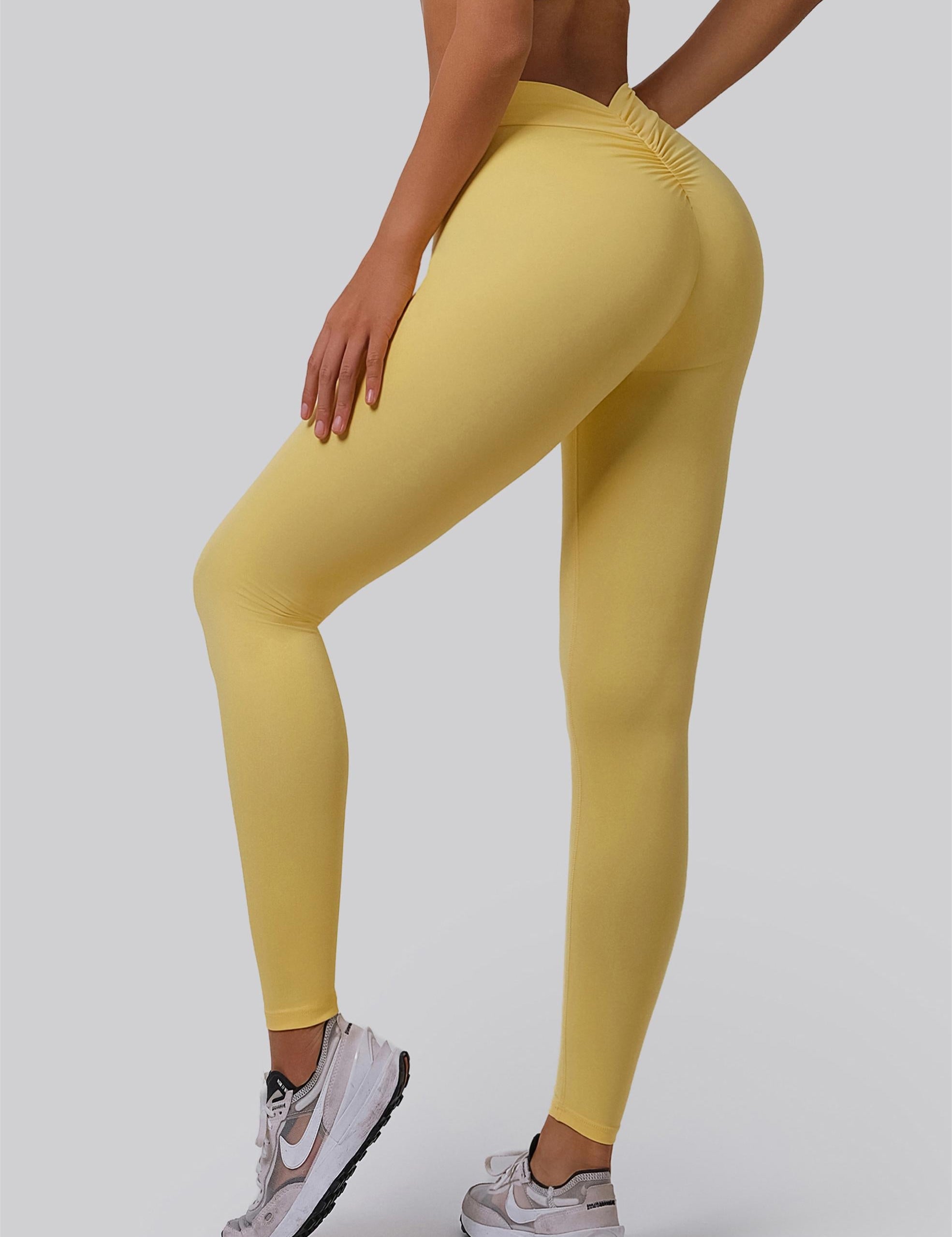 V-Back Scrunch Leggings by bornfocus