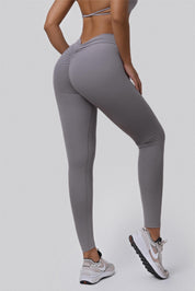 V-Back Scrunch Leggings by bornfocus