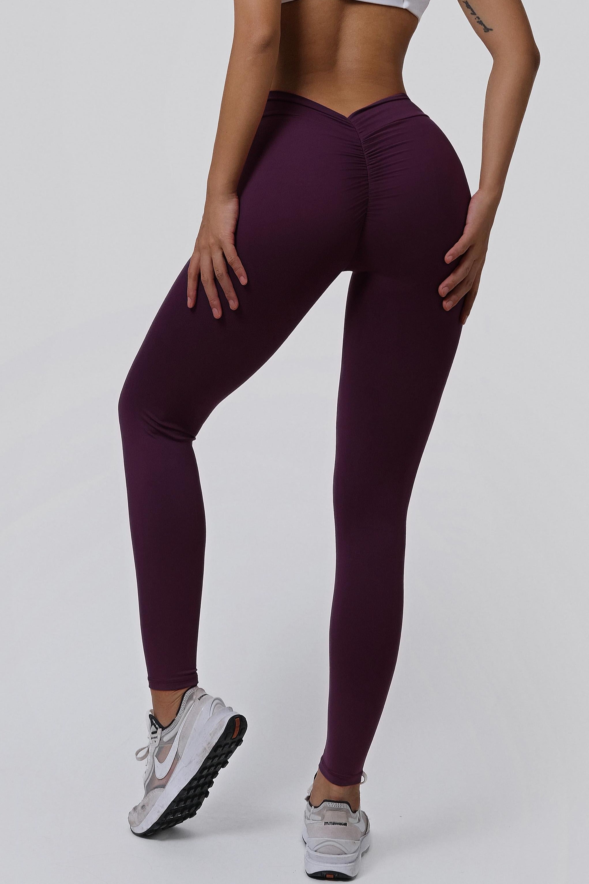 V-Back Scrunch Leggings by bornfocus