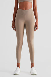 High Waist Crossover Leggings by bornfocus