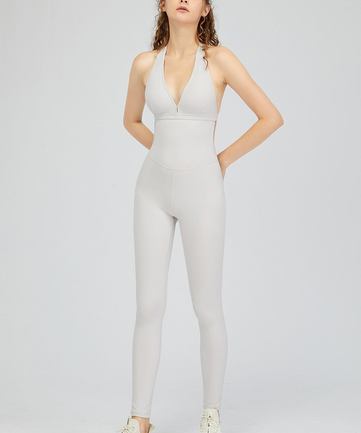 V-Neck Halter Sculpted Onesie by bornfocus